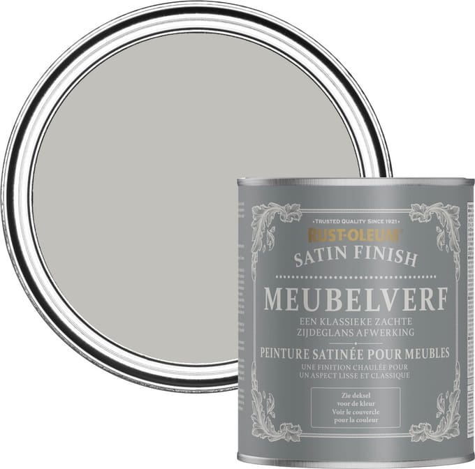Rust-Oleum Lichtgrijs Meubelverf Zijdeglans - Kiezel 750ml