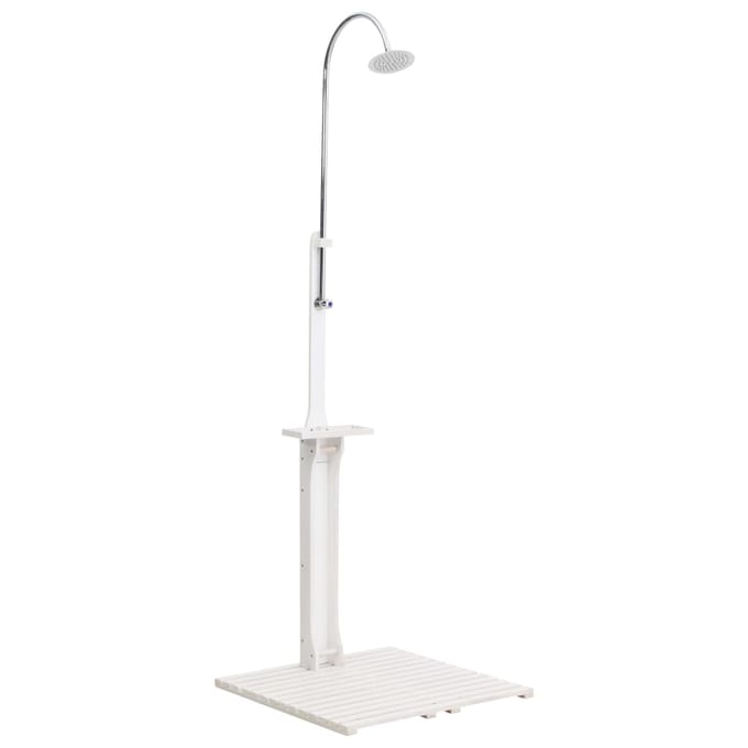 vidaXL - Buitendouche - hout - wit