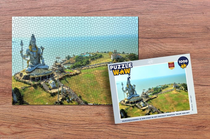 Puzzel Murudeshwara is een stad in het district Bhatkal Taluk van het - Legpuzzel - Puzzel 1000 stukjes volwassenen