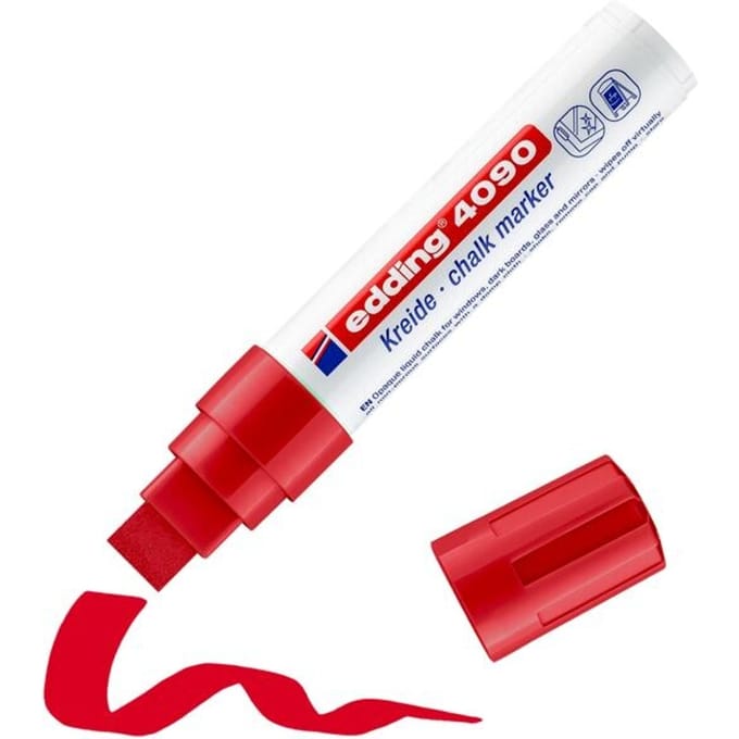 Edding 4090 Window marker Krijt Marker rood