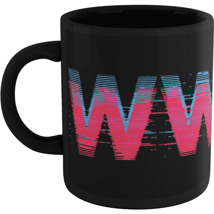 Wonder Woman Retro Glitch Mug - Zwart