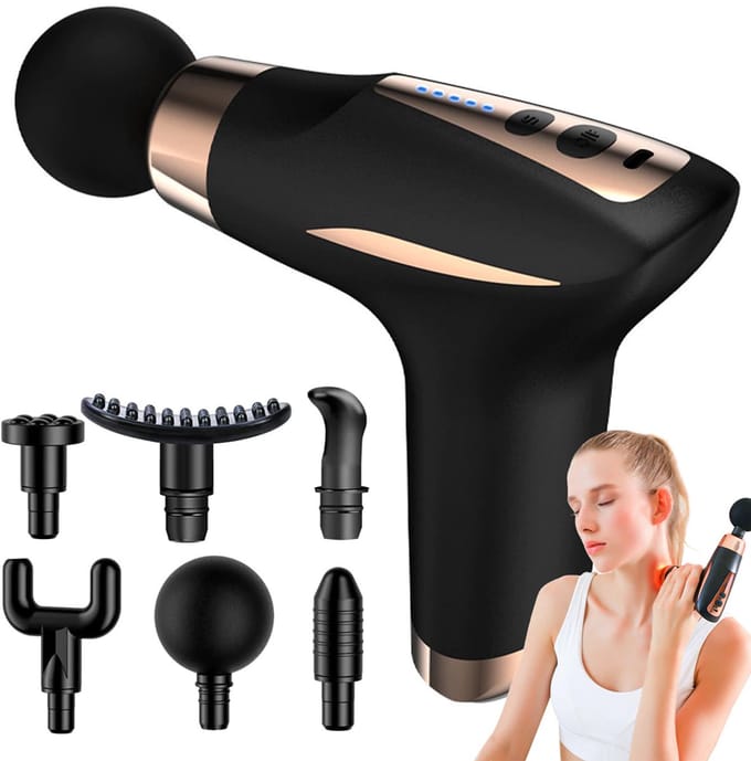 Compact power Massager 6 interchangeable parts