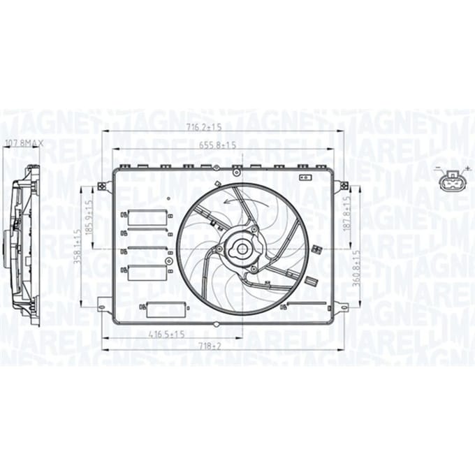 Koelventilatorwiel, motorkoeling MAGNETI MARELLI 069422761010