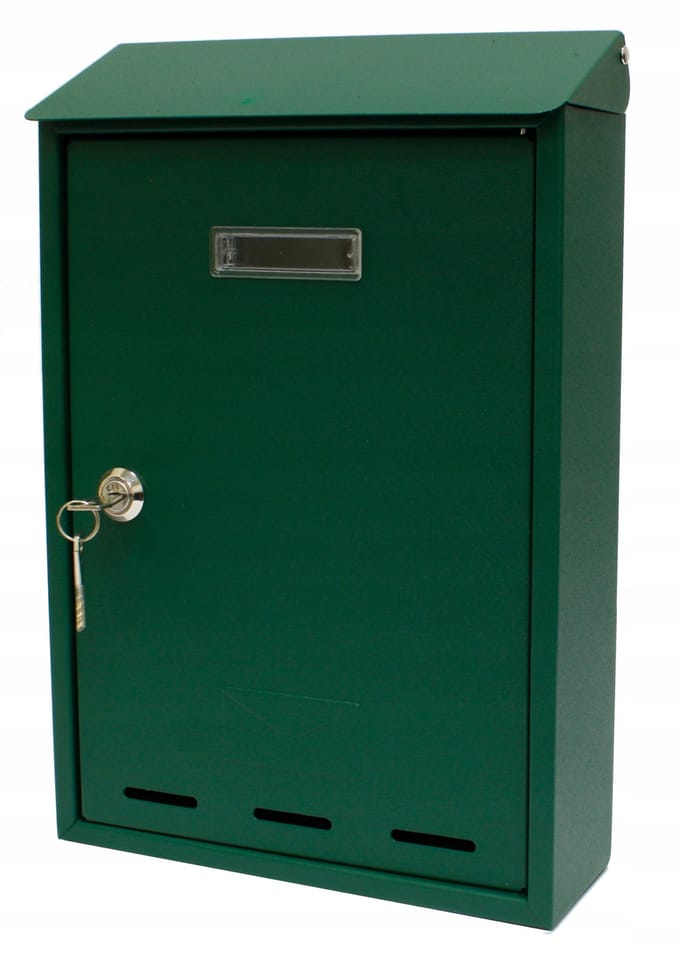 Verotech - Groene Brievenbus - Staal - Epoxy - 330x220x70mm
