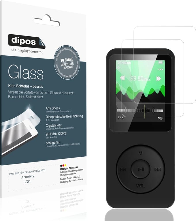 dipos – 2x Pantserfolie geschikt voor Aroeally C01 | 9H Screenprotector