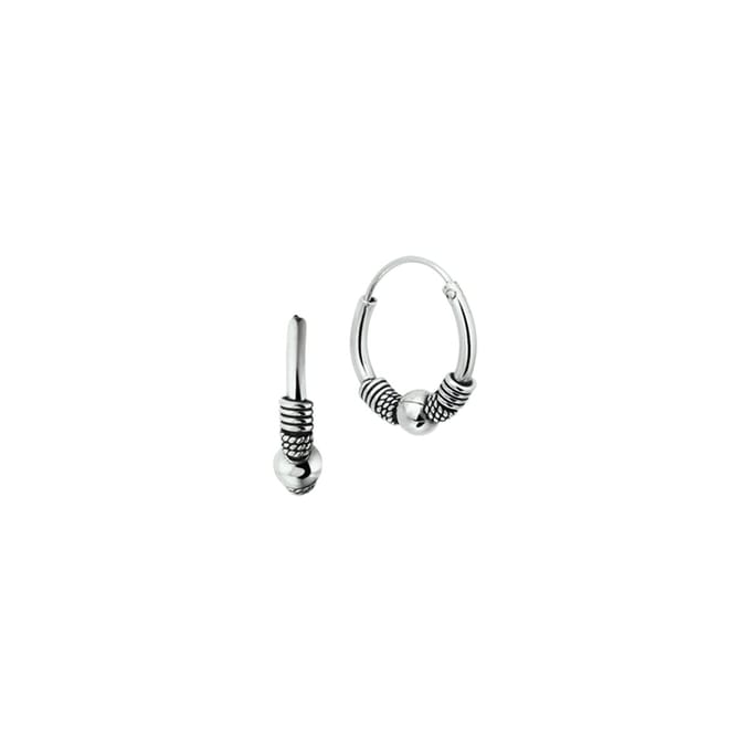Glams oorringen oxi bali - 14 mm - Zilver