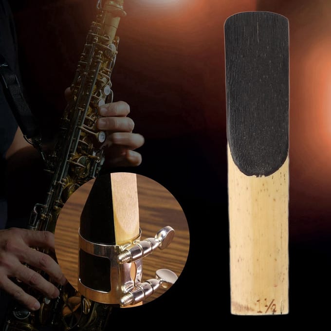 10 stuks vervangende set voor tenorsaxofoonrieten met een sterkte van 1,5. Accessoires voor muziekinstrumenten. beige