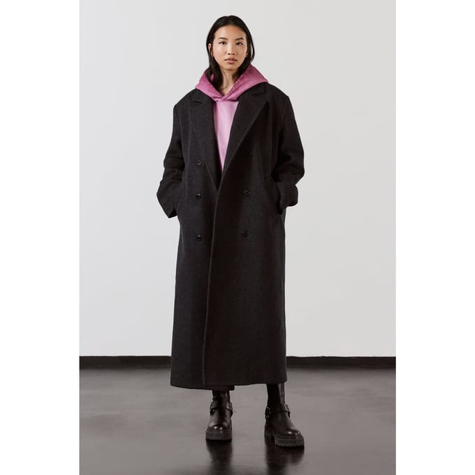 Mikuta The Black Wool Coat Taille: M | Manteaux à double boutonnage Outlet | Femme | Le Noir