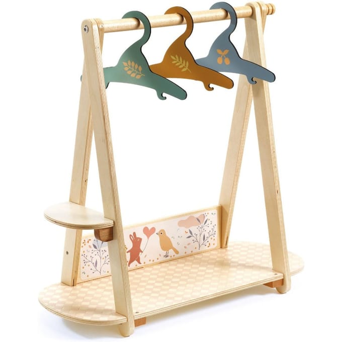 DJECO poppenkledingrek + hangers L 3 jr+