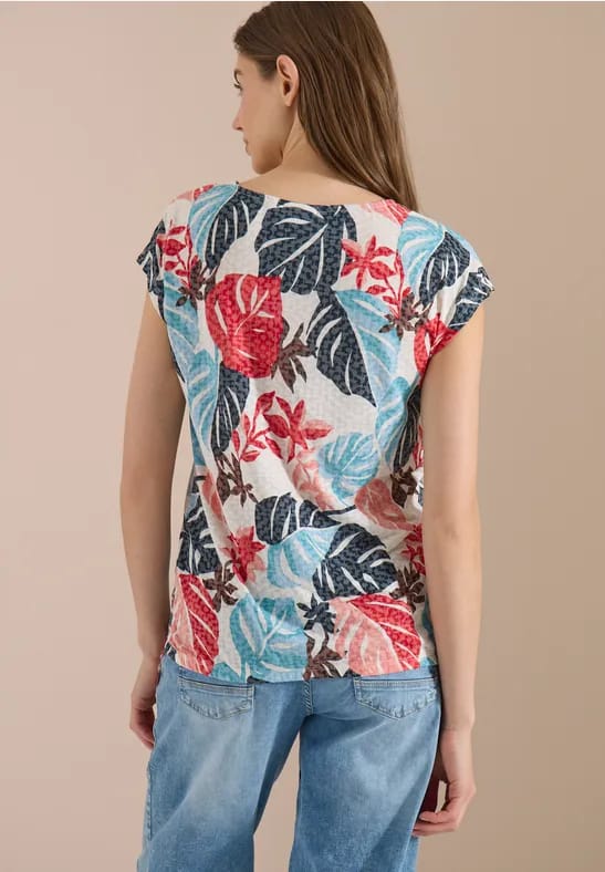 Shirt met burn-out look