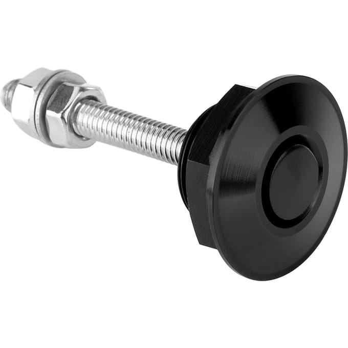 Kit Universel de Capot Moteur à Bouton Poussoir, Loquet de Capot à Goupille Rapide, Clips Black black