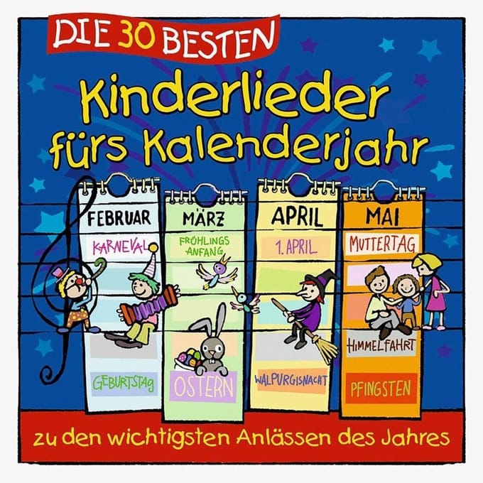Kinderliedjes - Meezingliedjes - Jaar Rond - 30 Populaire Nummers - 14 x 12 cm