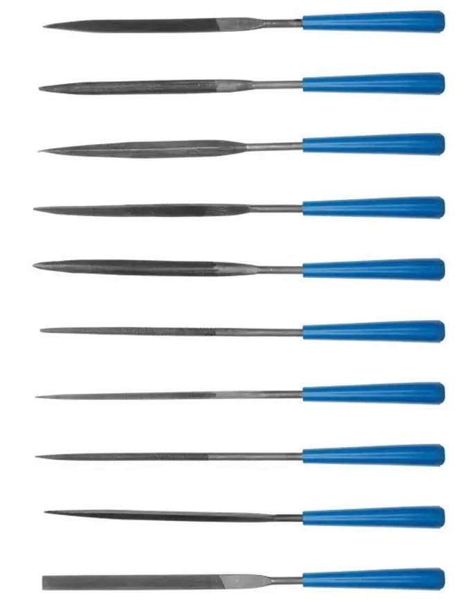HOGERT Naaldvijlen Set 10 Stuks - Precisiewerk Metaal, Glas, Hout