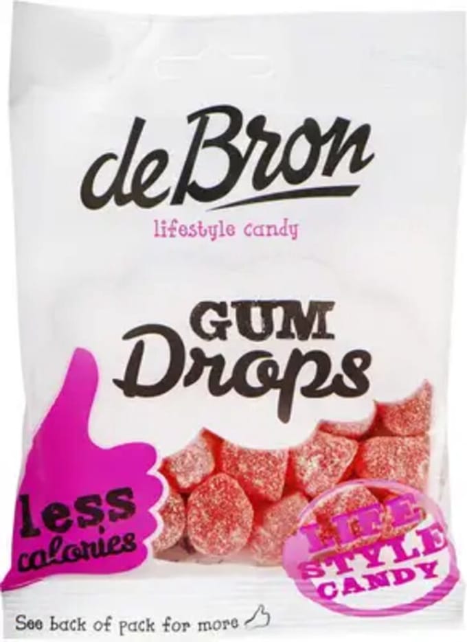 De Bron - Suikervrije Gum Drops - 12 x 100GR - Voordeelverpakking