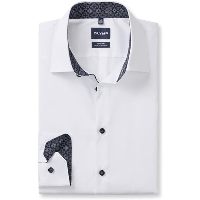 OLYMP No. Six Overhemd, Super Slim, Kent, Blauw