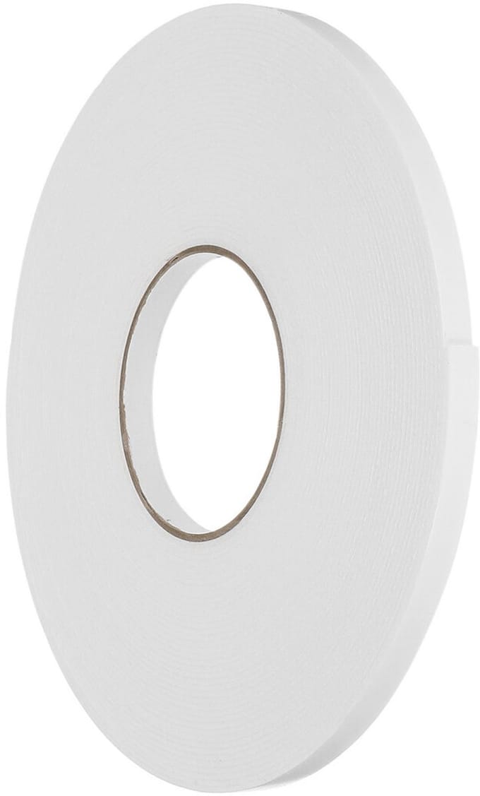 15mm - Dubbelzijdig PE-Schuim Foamtape - Wit - 50 Meter