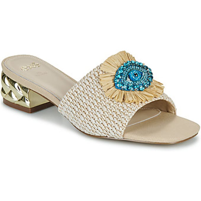 Slippers Exé Shoes KATY-424-RAFFIA-BEIGE