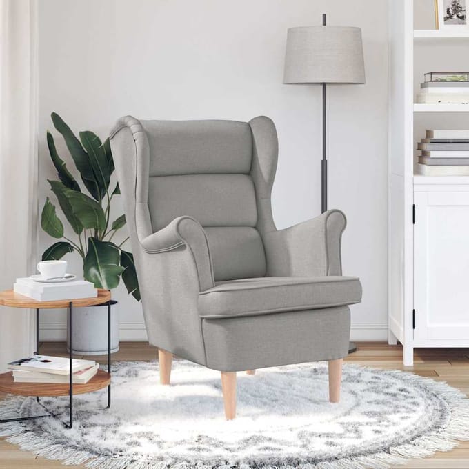 vidaXL - Fauteuil - 74x84x100 - cm - stof - wolkengrijs