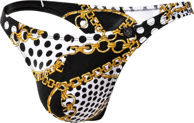 TOF Paris Baroque Swim Thong Black - MAAT M - Heren Zwemstring - Zwem String voor Man - Mannen Thong