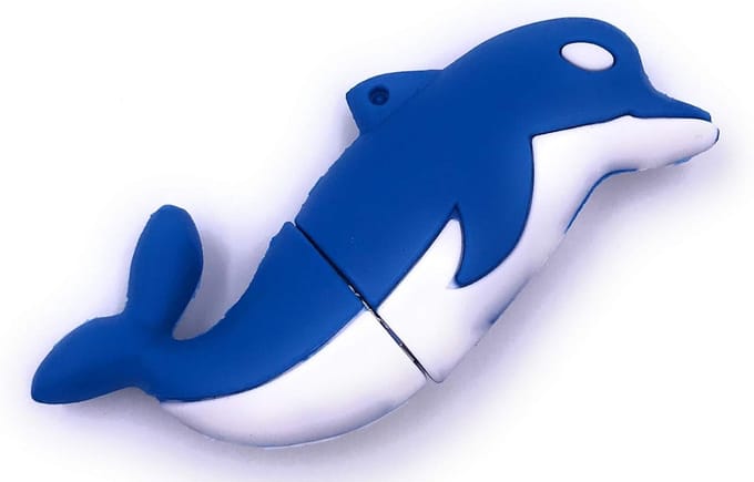 16GB USB 3.0 Flash Drive in Uniek Blauw Dolfijn Ontwerp