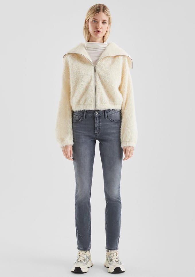 Relaxed Middelhoge Taille Slim Jeans Dames QS Catie