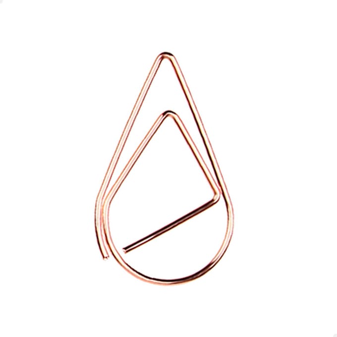 Paperclips druppel 33 mm | Koper | 100 stuks