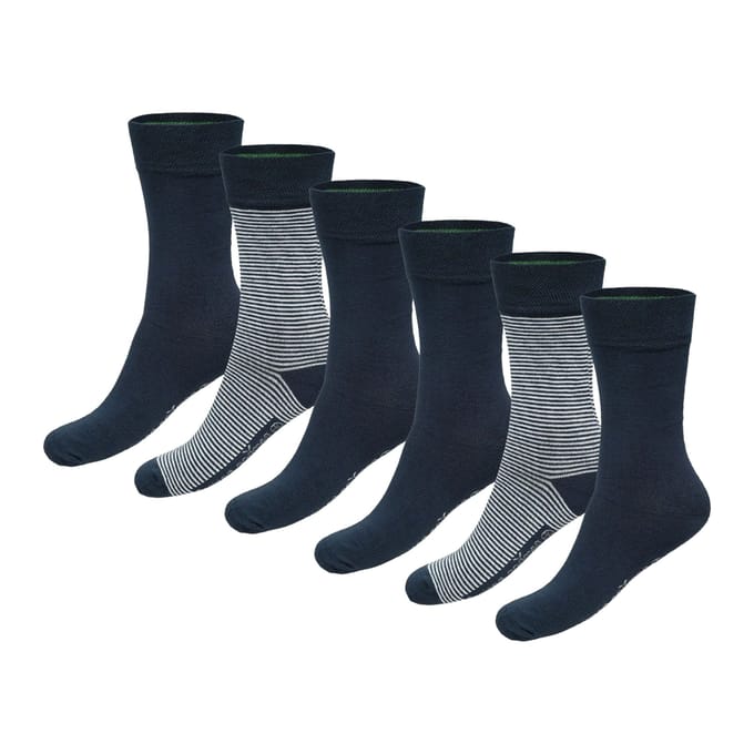 Bamboo Basics Navy Sokken Beau - 6-pack - Maat 35-40 - Bamboe Sokken - Normale Sokken