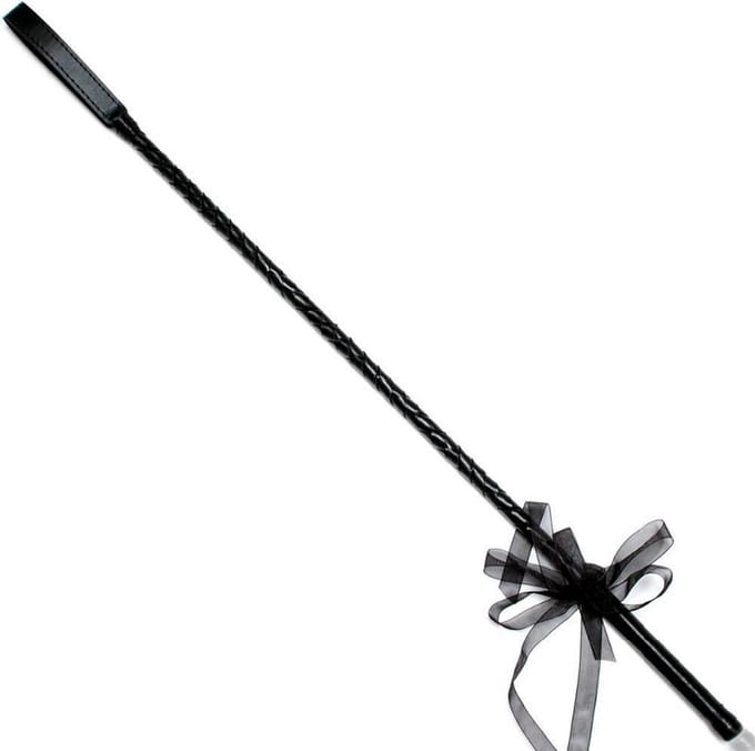 Smart Moves - Paardrijzweep met Strik - 65 cm - Zwart