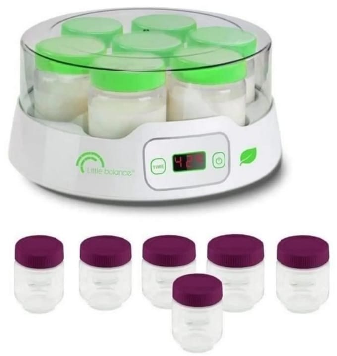 Little balance 8487 - Yoghurtmaker Inclusief 13 potjes - timer - LCD display - vaatwasbestendig