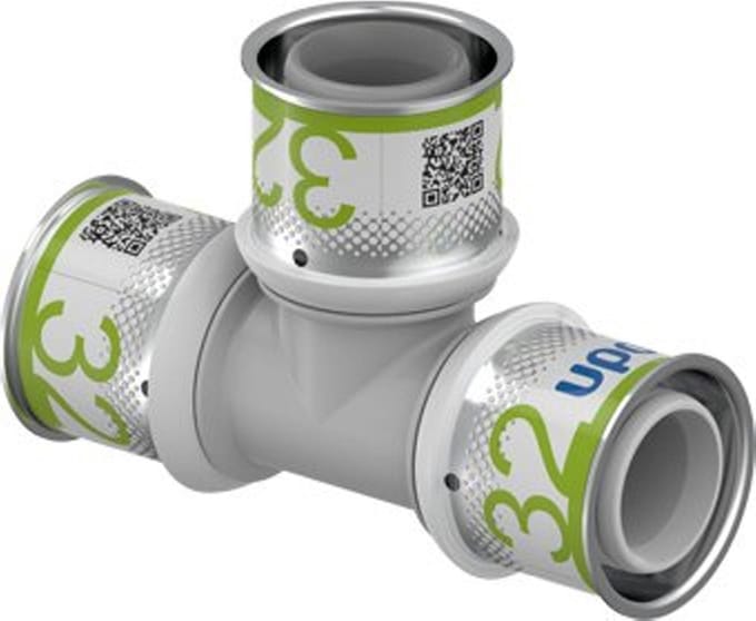 Uponor S-Press / S-Press Plus T-stuk PPSU - 32 mm Perskoppeling Kunststof - 1039947 / 1022721