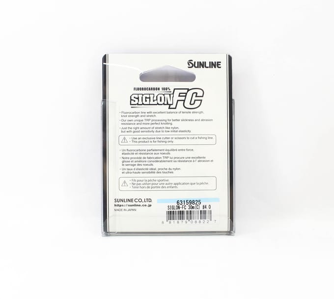 Sunline Fluorocarbon Onderlijn Siglon FC 100% 30m 18lb Diameter 0.35mm (8227) schoon