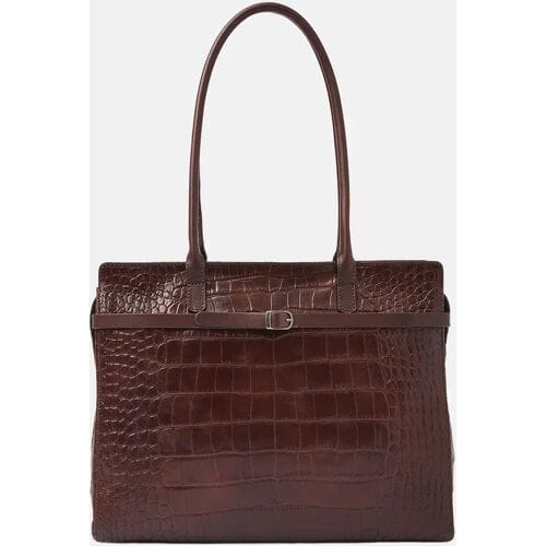 Castelijn & Beerens - Croco Tess Laptoptas 15,6 RFID | mocca -