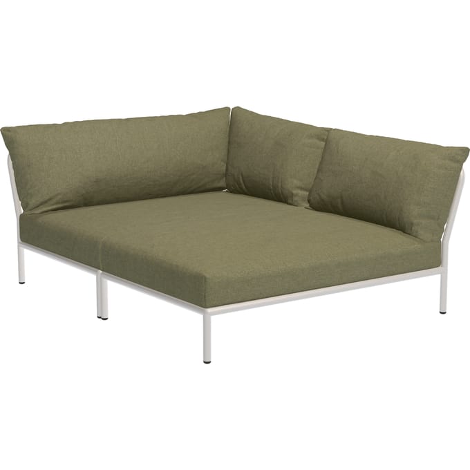 HOUE LEVEL 2 Cozy Sofa Muted White - Sunbrella Heritage Leaf - rechts