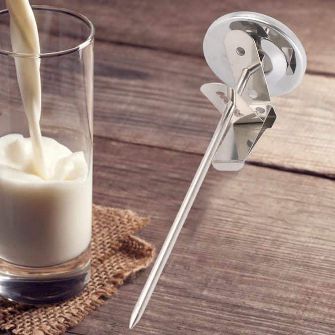Melkthermometer van roestvrij staal ?10~110 celsius  Makkelijk te Reinigen Koffie Opschuimaccessoires white