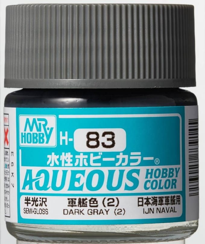 Gunze H-083 - Dark Grey(2) Sg Ral 7010 - Mr. Hobby Aqueous Modelbouwverf 10ml