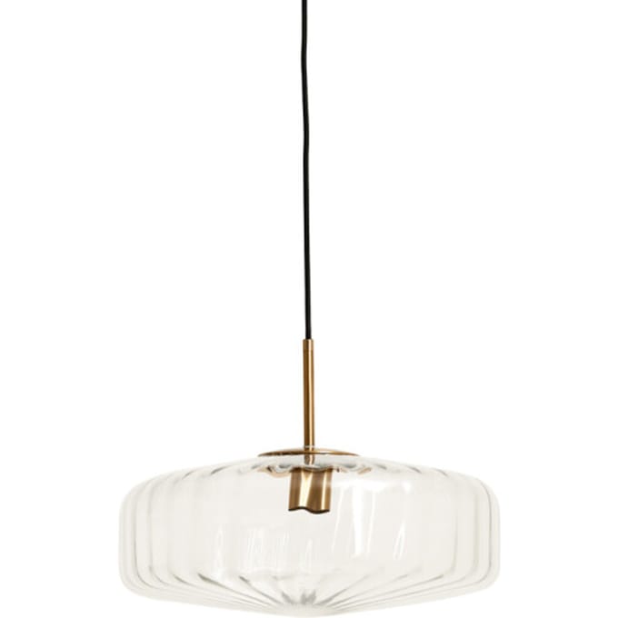 Light & Living Hanglamp Pleat Glas, 40cm - Transparant
