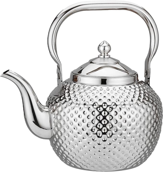 2,0 liter roestvrijstalen theepot met zeef,zilver