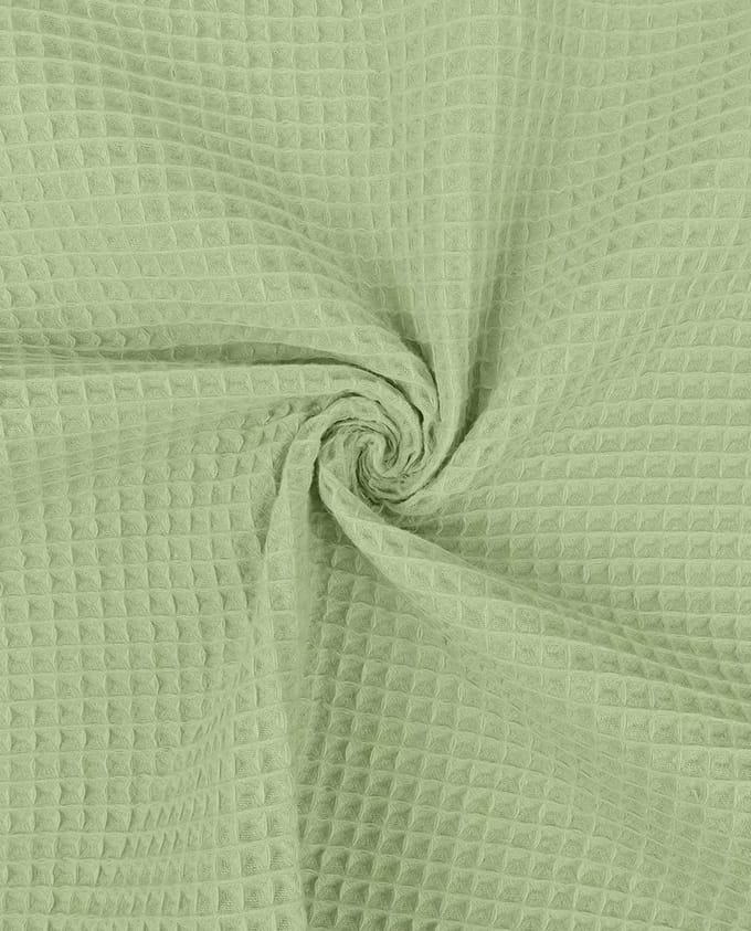 Wafel Katoen Uni – Oud Groen – 230 g/m² – 100% Katoen – 150 cm Breed – Per Meter