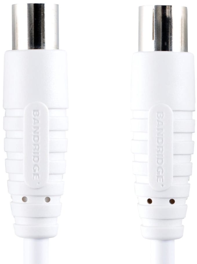 Bandridge BVL8802 100 dB Coaxkabel Coax Male (IEC) - Coax Female (IEC) - 2 meter - Wit