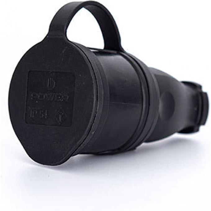 Power Solid Stekker 16A Rubbergeaard IP54 Zwart - PWC161VS [2 stuks]