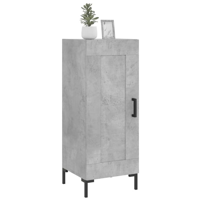 vidaXL - Dressoir - 34,5x34x90 - cm - bewerkt - hout - betongrijs