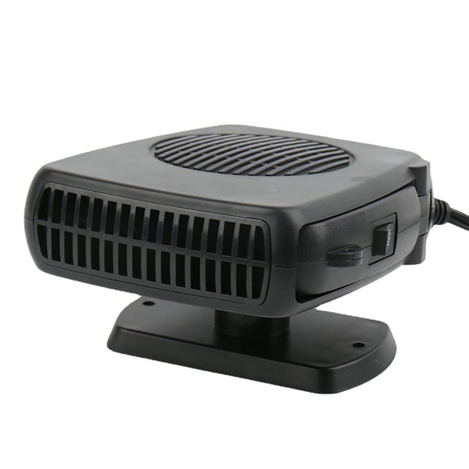 Ventilateur Chauffant de Voiture Universel Portable Plug and Play 12V Dégivreur de Pare-brise pour la Plupart des Véhicules gray