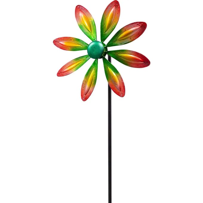 Windvanger HQ Metal Wind Spinner: Single Flower 110243 Multikleur 24 x 70 cm