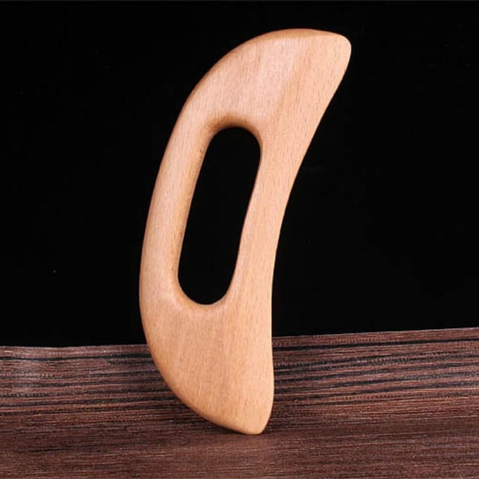 Outil Gua Sha en bois, planche à gratter, outil de Massage, planche de Massage Guasha amincissante, grattoir Gua Sha, outil de thérapie de Massage corporel brown