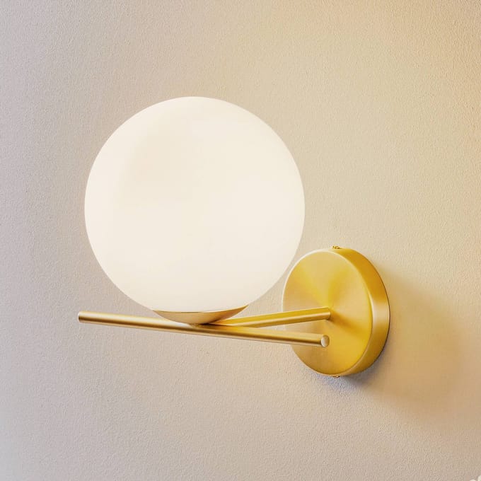 miloox by Sforzin Wandlamp Jugen, goud, 1-lamp