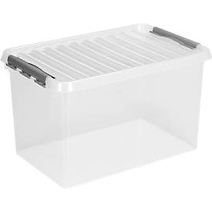 Opbergdoos Sunware Q-line - deksel - sluitclips - L 600 x B 400 x H 420 mm - 62 l