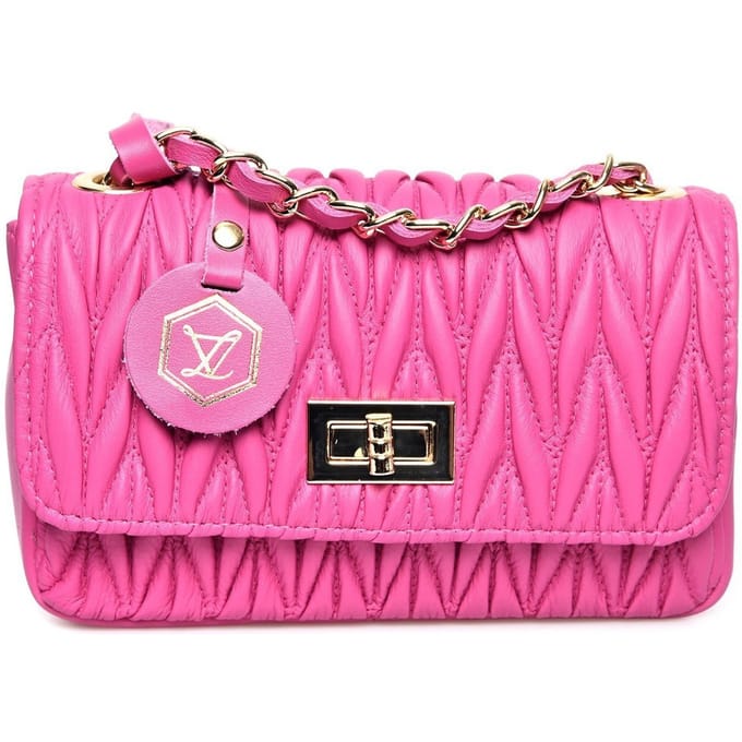 Luisa Vannini Fuchsia Rundleer Tas
