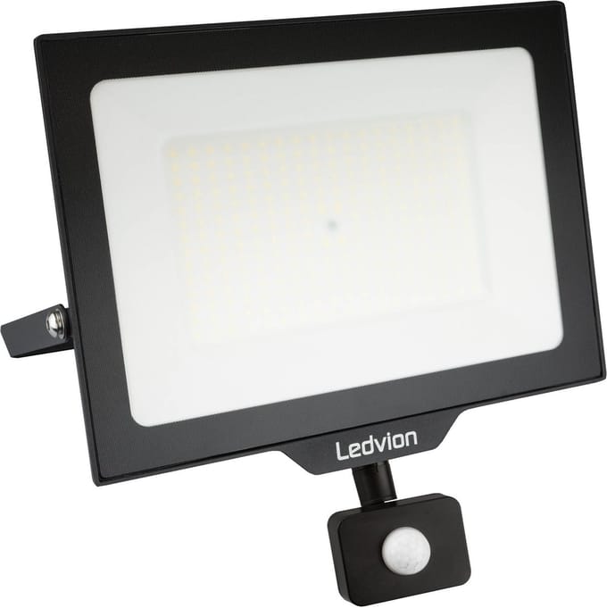 Ledvion - LED Breedstraler met Bewegingssensor - 150W - 4000K - 18000L - IP44