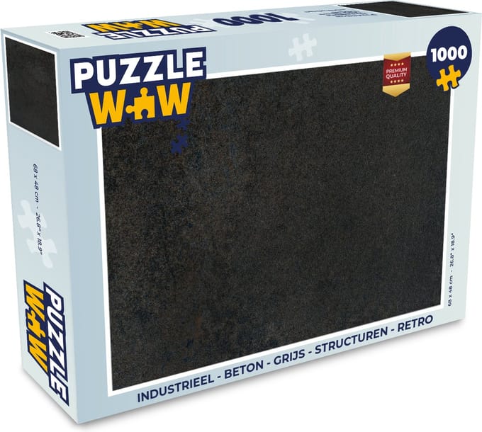Puzzel Industrieel - Beton print - Grijs - Structuren - Retro - Legpuzzel - Puzzel 1000 stukjes volwassenen