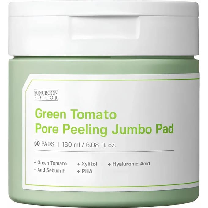 [SUNGBOON EDITOR] Groene Tomaat Pore Peeling Jumbo Pad 180ml 60EA white